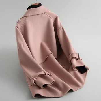 

Double Side Wool Coat Female Autumn Winter Jacket Women Korean Woolen Coats Vintage Overcoat Casaco Feminino MY