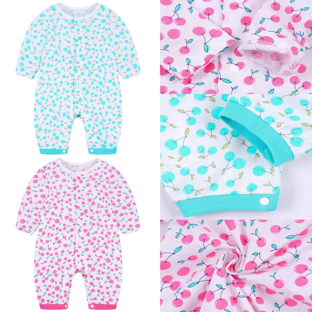 

OQC High Quality Newborn Baby Boy Girl Sleepsuit Pyjama Cotton Warm One Piece Romper Winter Toddler Cartoon Printed Clothes D30