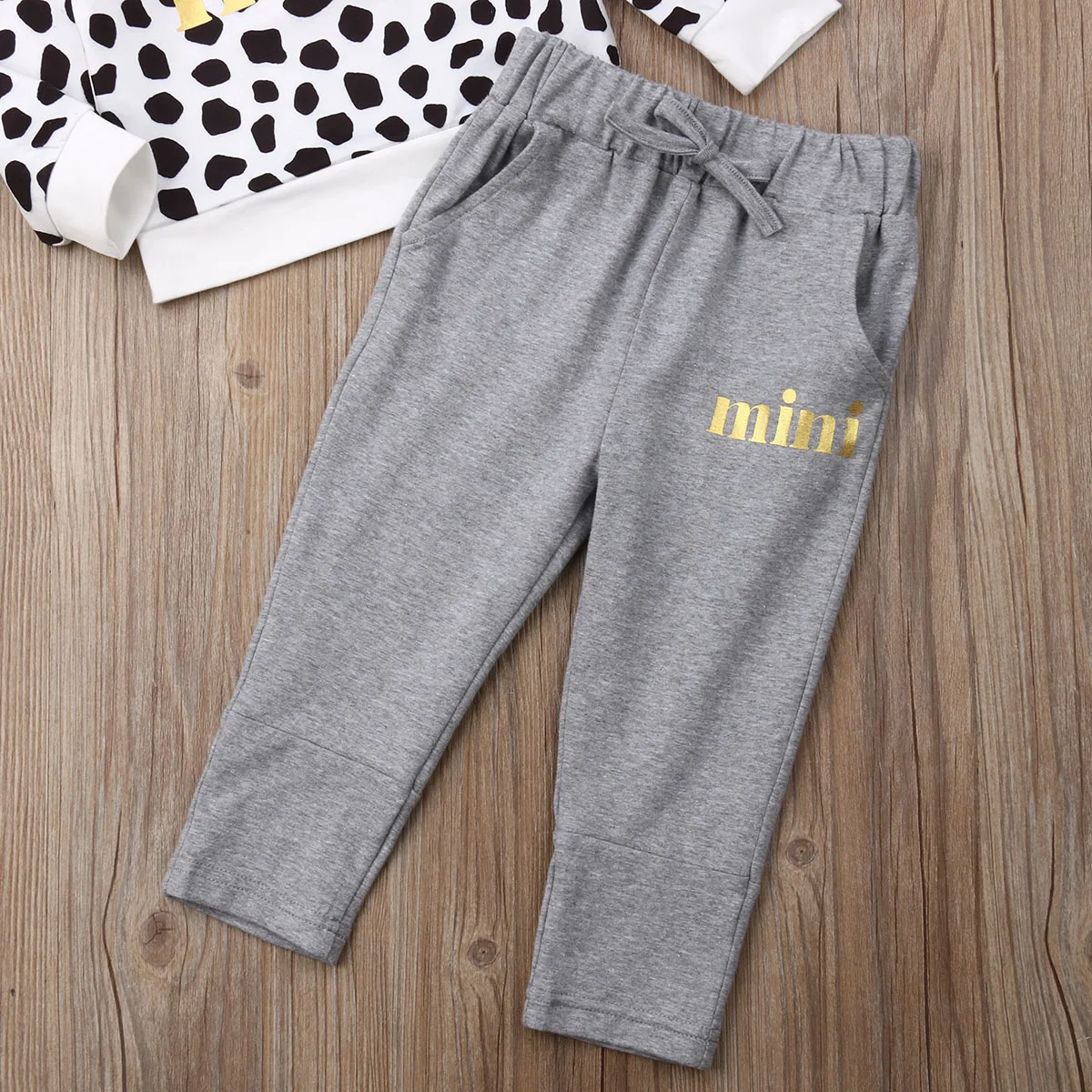 Новинка 2019 года осенняя одежда для маленьких девочек комплект из 2 предметов