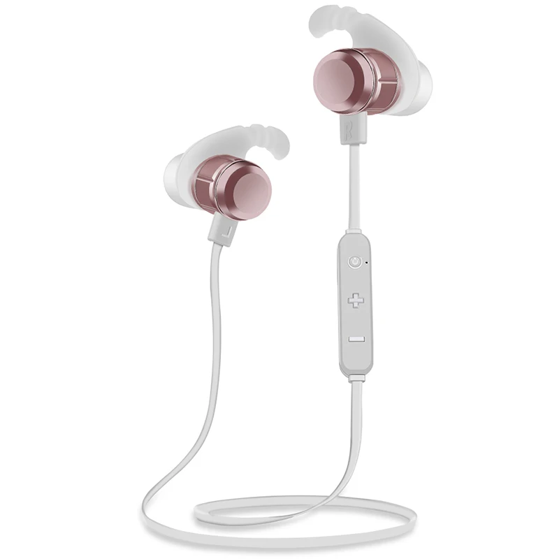 White Магнитный Беспроводной Bluetooth стерео наушники спортивные потенные наушники Беспроводной наушники-вкладыши гарнитура с микрофоном для iPhone для samsung - Цвет: White