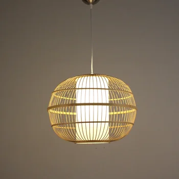 

New Chinese Style Rattan Lamp Pendant Light Vintage Hanging Lamp E27 Living Room Dining Room Home Decor Cafe Restaurant Hanglamp