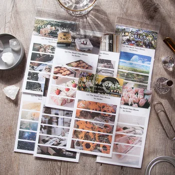 

6 Pcs/set Vintage Jouranl Stickers Retro Ins Style Hand Account DIY Decorative Stickers Scrapbooking Stationery Stickers