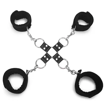 Adult Sex Toys BDSM Bondage restraints Under Bed Straps Backhand Cross Clasp Sets Tied Hands Feet SM Sex Game leg spreader porno 2