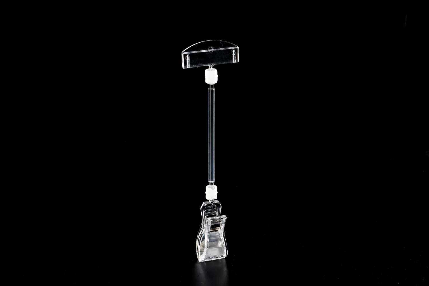 

Pop plastic double head clip universal 360Â° rotating supermarket plastic rotatable price tag with clip