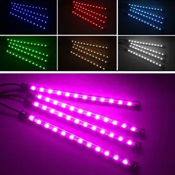 

Car Interior Atmosphere Led RGB Strip Lamp Auto 12 Control Led/9 Led Decorative Lights Car Decorative Voice Strip Styling L K7G2