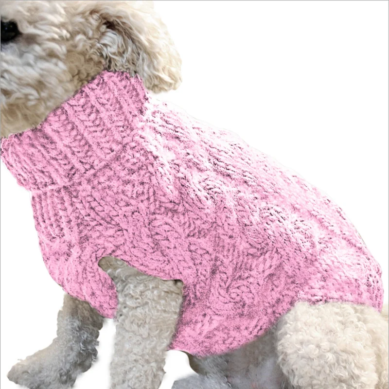 1 шт. вязаная куртка для собак зимняя теплая одежда для щенков куртки для питомцев Жилет Одежда для питомцев костюм-свитер для собак - Цвет: 4