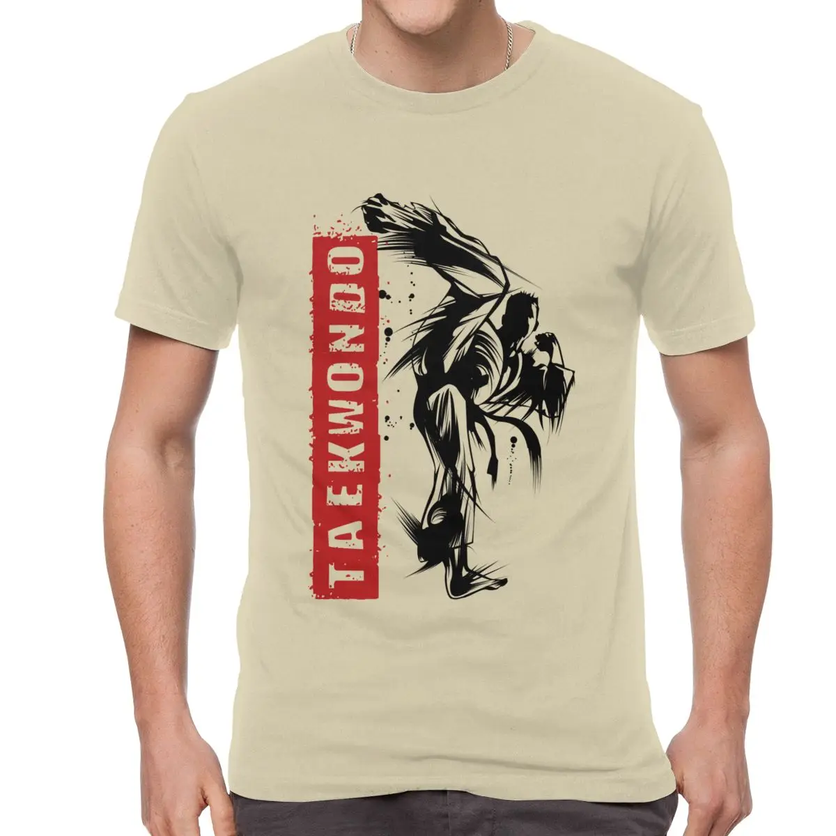 

Cool Taekwondo T Shirt Flash Kick T-Shirt Funny Urban Pure Cotton Tees Men Short Sleeved O-neck Classic Fight Tshirt