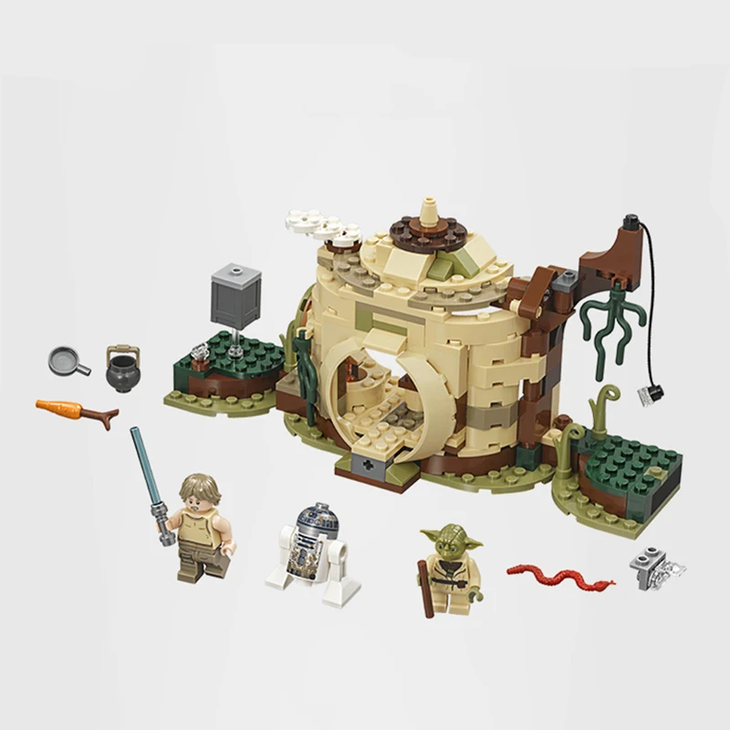 

Bela 10904 Star bricks Wars Yoda's Hut Luke Skywalker R2-D2 Building Block 241pcs Bricks Toys gifts Compatible with Legoinglys