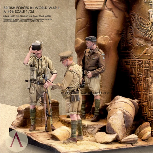 

1/35 набор моделей из смолы, бесцветные и самособранные фигурки (3 символа) A-496