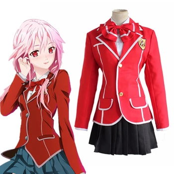 

Anime Guilty Crown Yuzuriha Inori Cosplay Costume Full Set School Uniform ( Jacket + Skirt + Bow tie ) Size S-XL