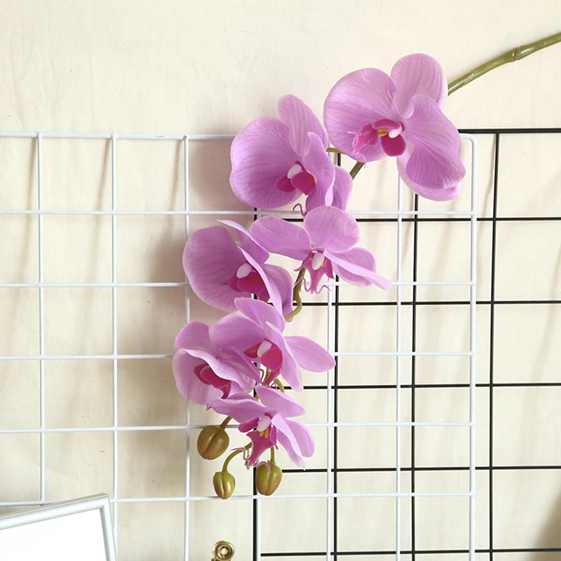 Light purple Искусственный фаленопсис, цветочное растение, бонсай, свадебное украшение, Инс, имитация ветра, растение, украшение для дома, роза, украшение стены - Цвет: Light purple