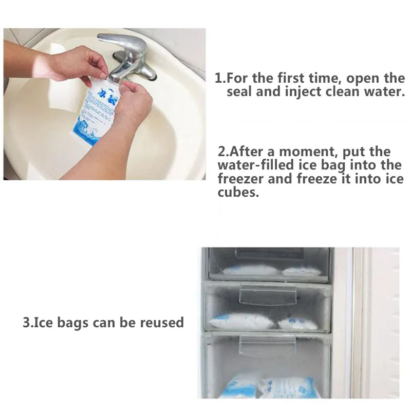10 шт многоразовые гелевые пузырьки со льдом изолированный сухой охлаждающий ледяной пакет гелевая сумка-холодильник для еды свежий мешок для пищевых продуктов тепловой мешок