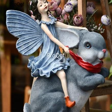 Ngryise 1 шт. набор садовый газон трава статуя сказочный кролик