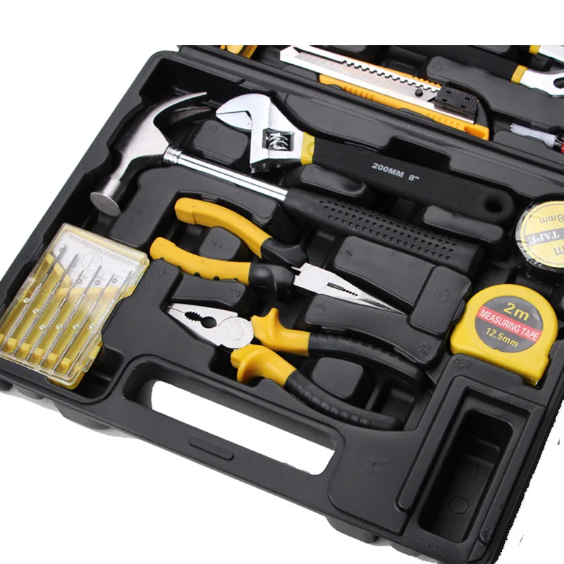 22-Piece Household Tool Kit Multi-functional Maintenance Hardware Toolbox Electrician Woodworking Manual Tool Kit Box