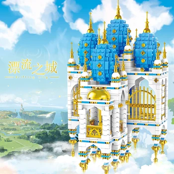 

3206pcs Creator City LED Version The Sky Castle Set Street View Building Blocks Architeture Bricks Kids Children DIY Toys Gifts