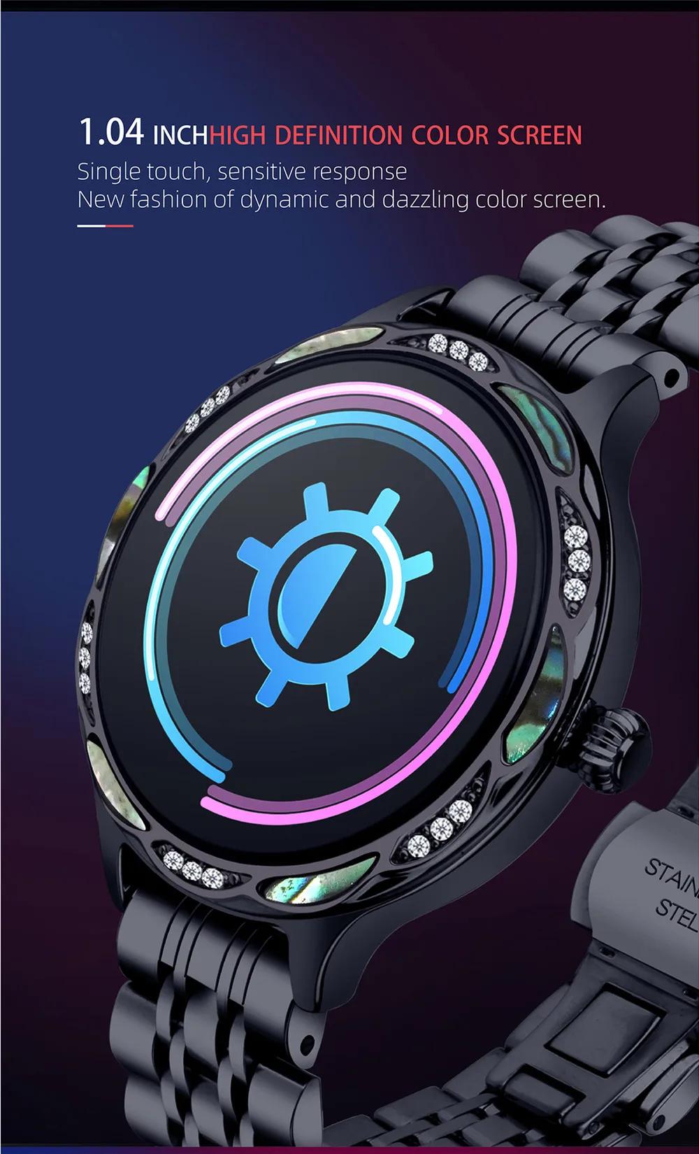 Greentiger M9 женские Смарт-часы IP68 Водонепроницаемые менструальные напоминания пульсометр кровяное давление Дамский трекер VS H8 H2