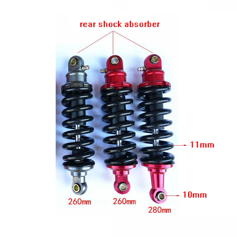 Adjustment Rear Suspension Rebound Damping 260mm 280mm Shock Absorbers Modified Round Interface Rear shock (1)
