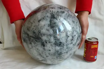 

Large 70.9LB 11.2" 32.18Kgs Natural Black Hair Tourmalined Quartz Crystal Sphere Healing Collection, Free Shipping