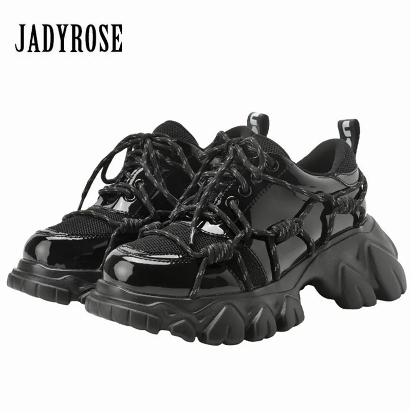 

Jady Rose 2020 New Hot Women Sneakers Platform Flat Shoes Woman Creepers Female Casual Flats Lace-up Espadrilles Ladies Trainers