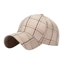 Женская шляпа мужская кепка s хлопковая бейсбольная Регулируемая бейсбольная кепка с клетчатым принтом повседневные спортивные шапки женские шапки# A9
