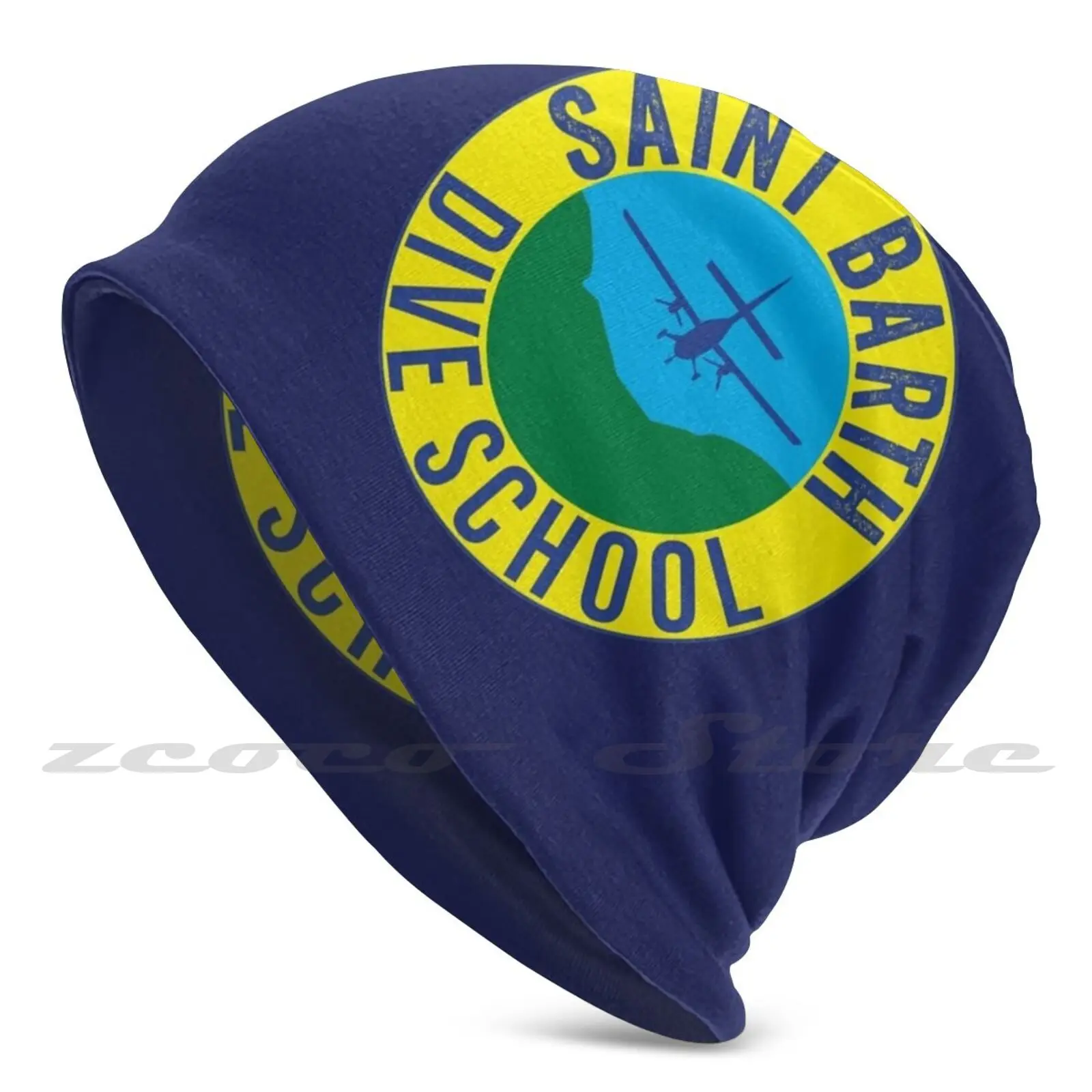 Saint Barth Dive School Plane Landing Diy Pullover Cap Knit Hat Plus Size Keep Warm Elastic Soft Saint Barth Saint Barts Saint