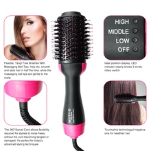 Щипцы для завивки волос, 2 в 1, фен для волос, многофункциональный одношаговый электрический фен для волос с горячим воздухом, щетка и щипцы для завивки волос, расческа