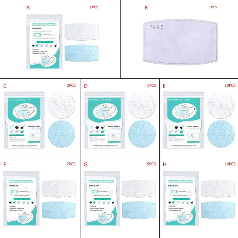 

3 Layers Non-Woven Disposable Mask Pad Anti-Haze PM2.5 Dustproof Gasket Replacement Safety Breathable Protective Respirator Filt