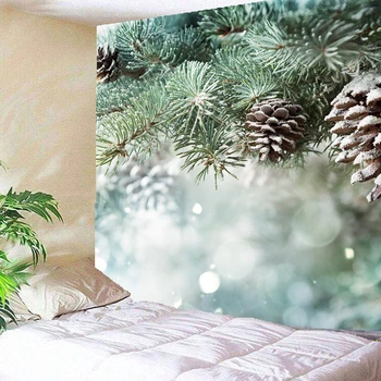 

3D Pine Forest Nuts Wall Hanging Valley Abstract Hippie Boho Women Wall Carpet Cloth Psychedelic Tapestry Wall Hangings