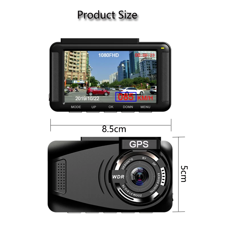 Jiluxing X06S FHD 1080P gps позиционирование Автомобильный видеорегистратор скорость мини видеорегистратор авто регистратор ночное видение циклическая запись