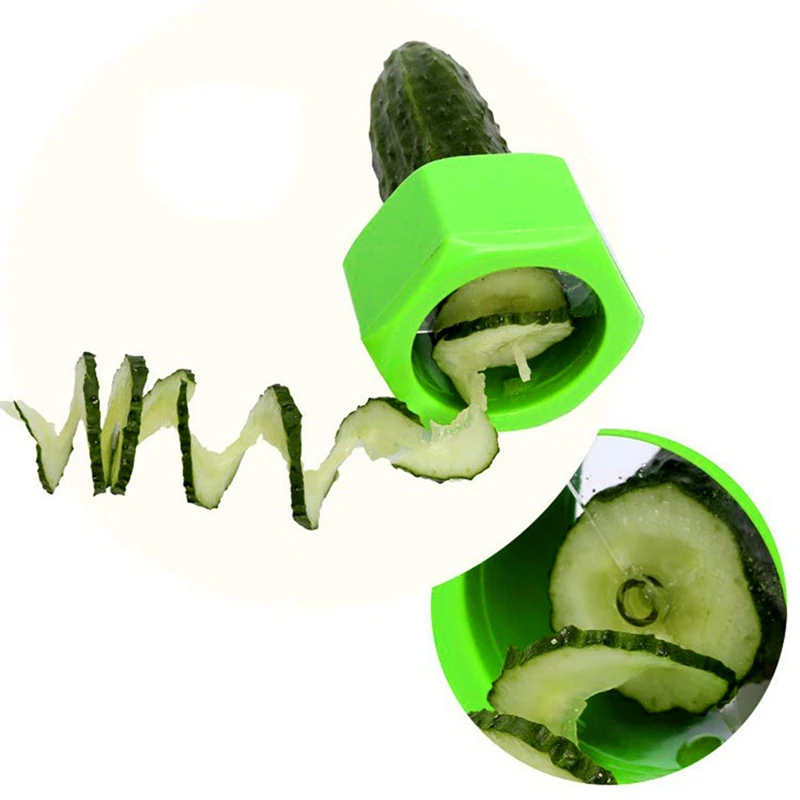 Household Kitchen Melon Gadgets Cucumber Peeler Creative Cucumber Spiral Type Slicer Manual Carrot Slicer