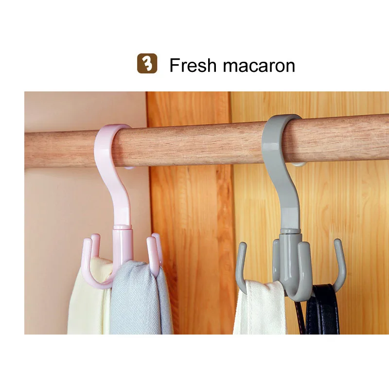 Вращающиеся на 360 градусов крючки для органайзера 4 крючка сумочка одежды