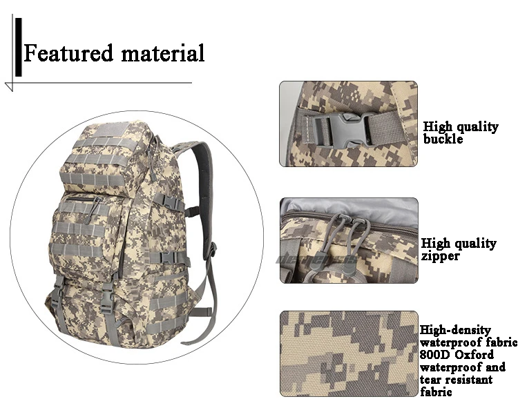 Тактический Рюкзак Molle system прочный походный альпинистский охотничий рюкзак большой емкости боевой походный рюкзак