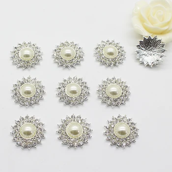 

New 10Pcs/Lot 20mm Metal Alloy Rhinestones Buttons Exquisite and beautiful Buttons Wedding Decor Sewing Button Accessories