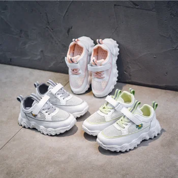 

Kids Girls Shoes Children Tennis Sporty Running Shoe White Small Daisy Flowers Sneakers for Boys 2020 Spring Autumn Gym Shose