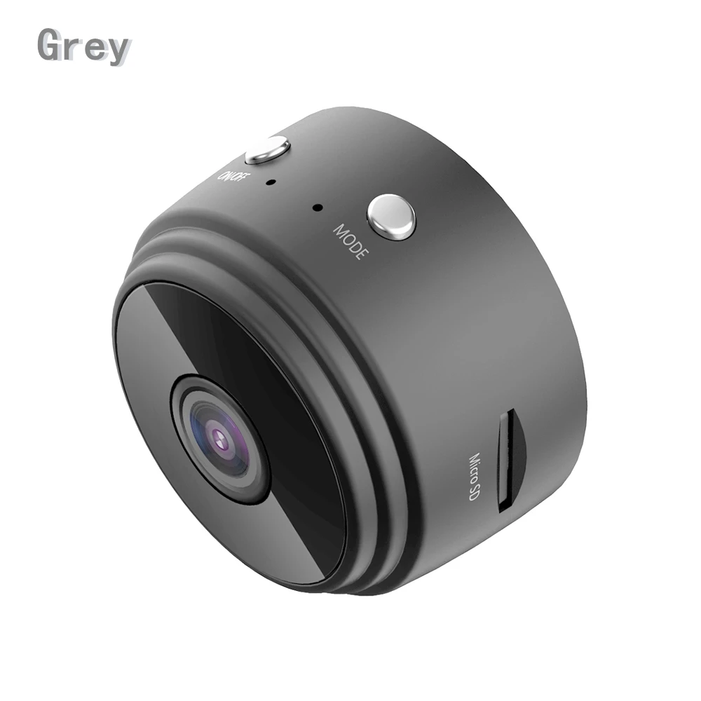 grey Беспроводная мини ip-камера для улицы, ночная версия, HD камера, видеокамера, диктофон, беспроводная маленькая камера безопасности - Цвет: grey