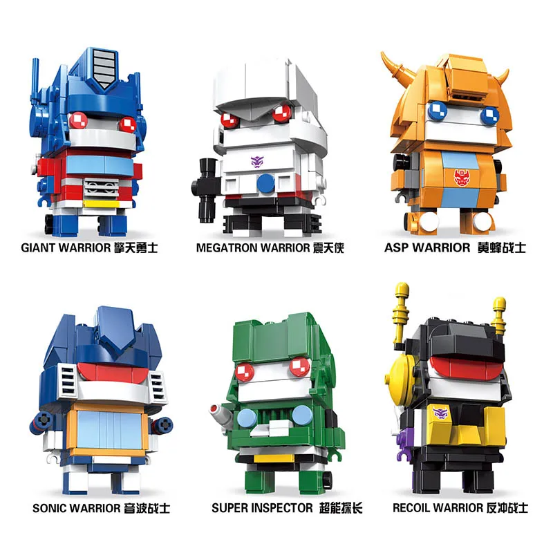 Набор фигурок Optimus Prime BrickHeadz серии autobot блокировочные блоки шмблби Мегатрон