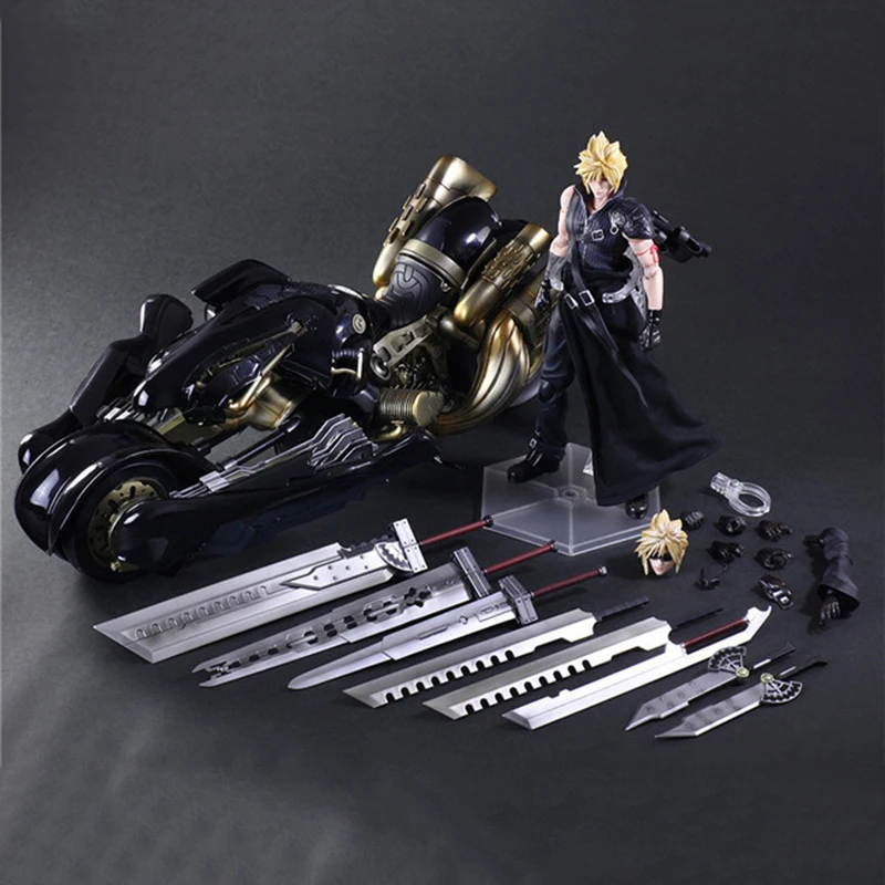 Играть искусств Final Fantasy VII Клауд мотоциклетные фигурку ПВХ страйф Коллекция