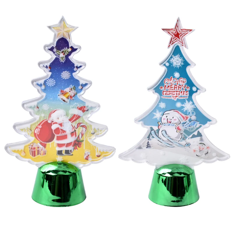 Christmas creative gifts Santa snowman tree colorful flash children Christmas small gift LED lights