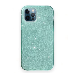Gold Glitter Bling Phone Case - Cute and Stylish Cover Accessories - iPhone 12 Mini (Green)