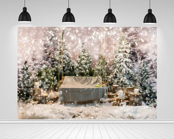 

Scopiso Merry Christmas Photography Backdrop Lights Xmas Tree Gifts Party Decoration Photographic Photo Background Studio Props