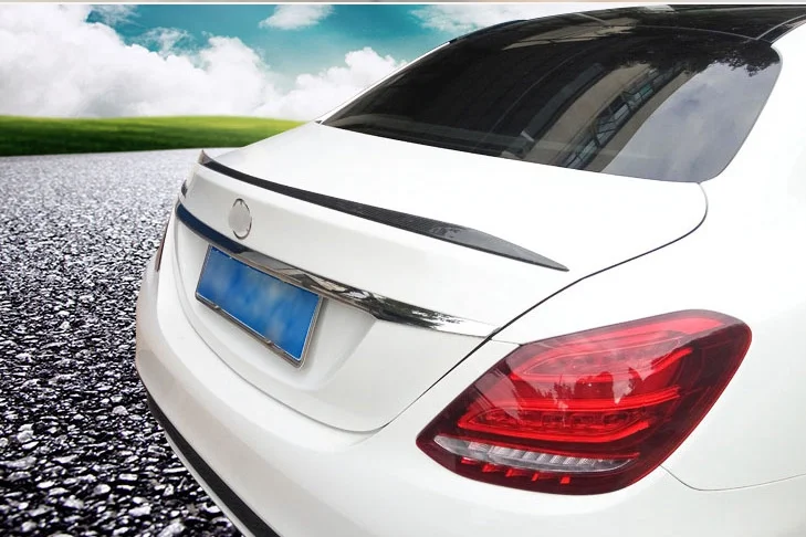 Для Benz W205 C200L C260L AMG стиль спойлер из углеродного волокна материал заднее крыло автомобиля 4 двери спойлер-UP