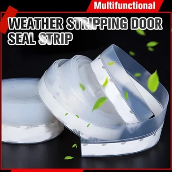 

Window Seal 6 Meters Door Bottom Self Adhesive Weather Stripping Sticker Silicone Soundproof Strip 25/35/45mm DC120