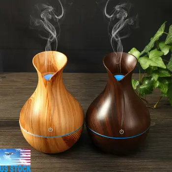 

2020 HOT USB Electric Aroma Air Diffuser Wood Ultrasonic Air Humidifier Essential Oil Aromatherapy Cool Mist Maker For Home