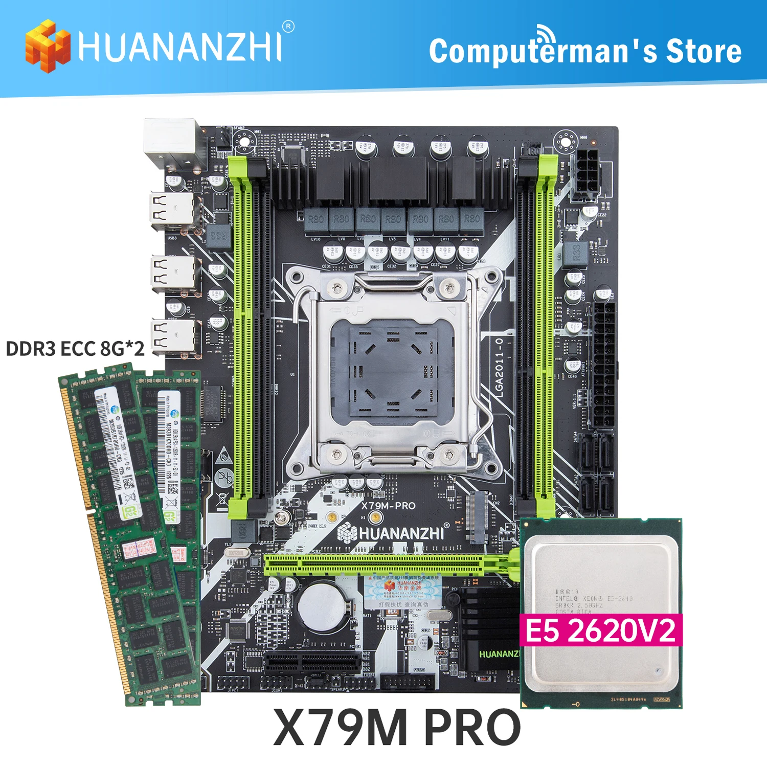 Huananzhi X79 M Pro X79 Motherboard Intel Lga2011 Xeon E5 2620 V2