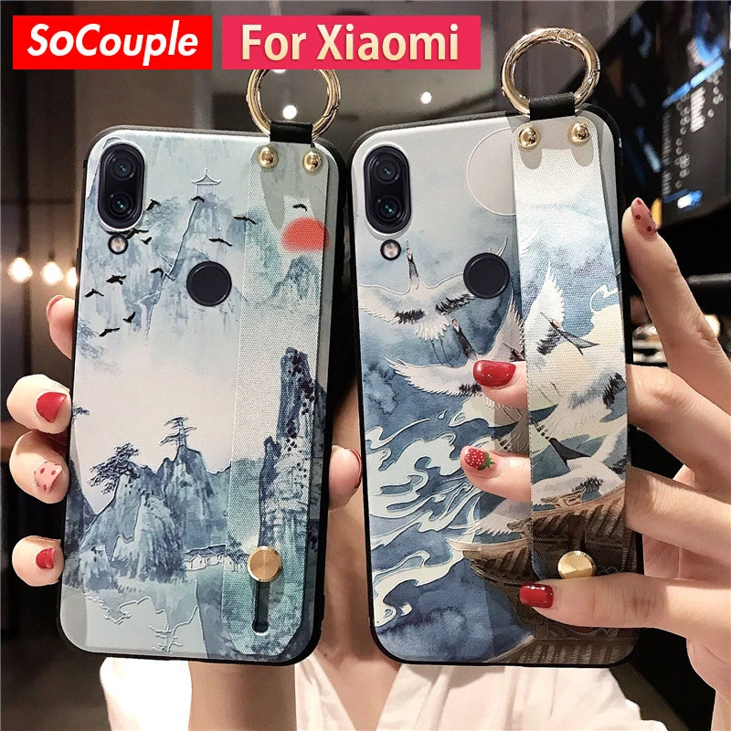 Socouple Wrist Strap Case For Redmi Note 7 8 10 9 Pro 9s Phone Holder Case For Xiaomi 9 A3 Lite 9t Pro Chinese Style Back Cover Phone Case Covers Aliexpress