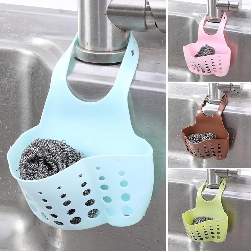 

1pcs Kitchen Dish Cloth Sponge Storage Bag Sink Holder Tools Soap Home Holder Storage Portable Hanging Bag Basket Drain Bat M3N1