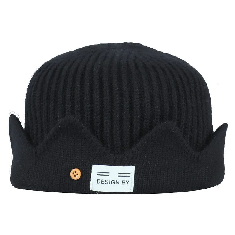 Дикая личность шерстяная шляпа женщина Skullcap Красивая драма мужской основной непрерывной системы школы ветер корона вязание шляпа