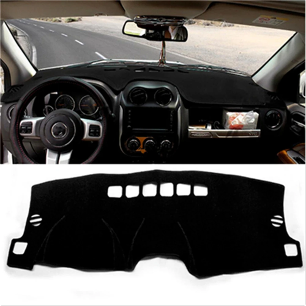 

SJ Car Inner Auto Dashboard Cover Dashmat Pad Carpet Sun Shade Dash Board Cover Fit For Jeep Compass 2010 2011 2012 2013 14 2015