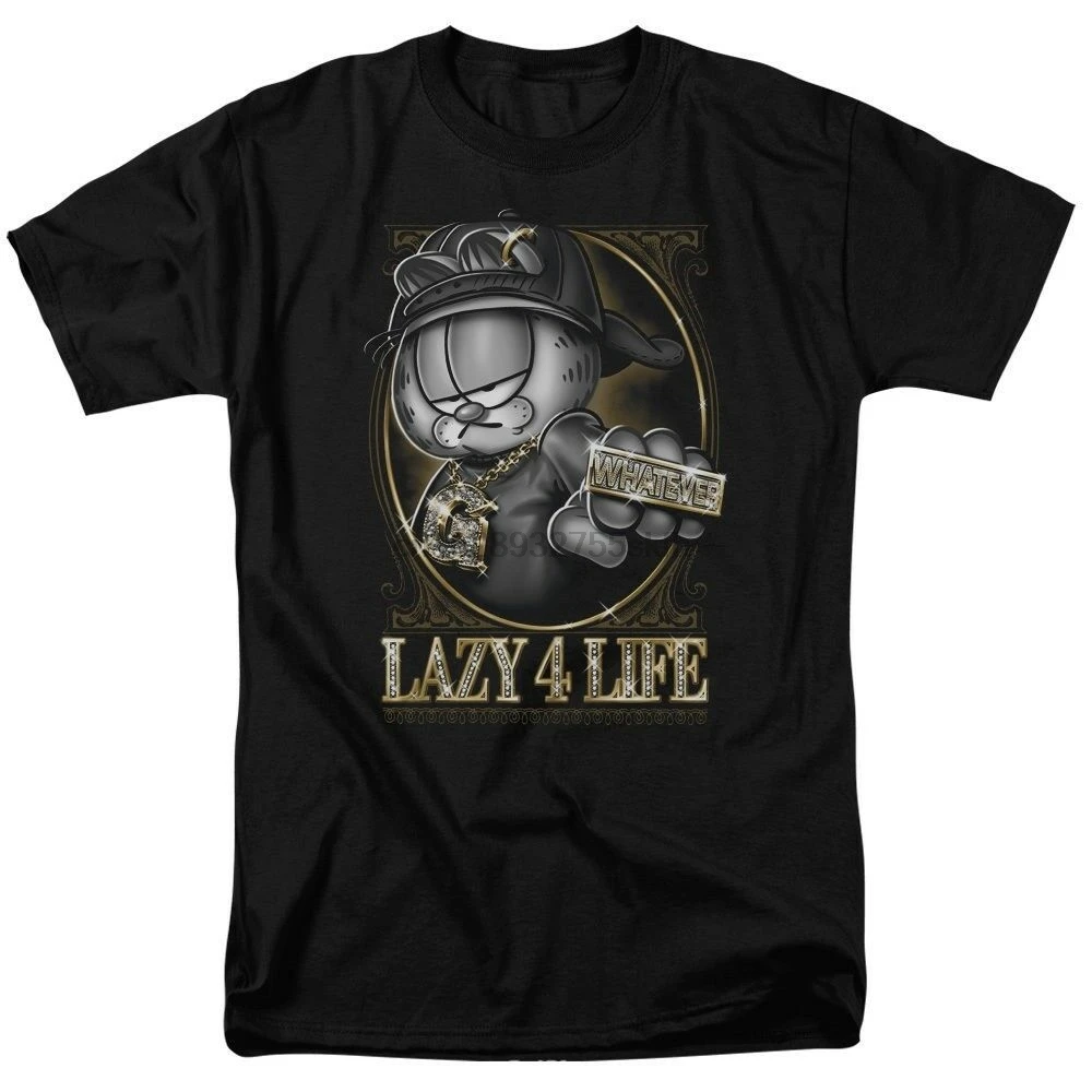 Garfield Lazy 4 Life футболка Размеры S-3X Новинка | Мужская одежда