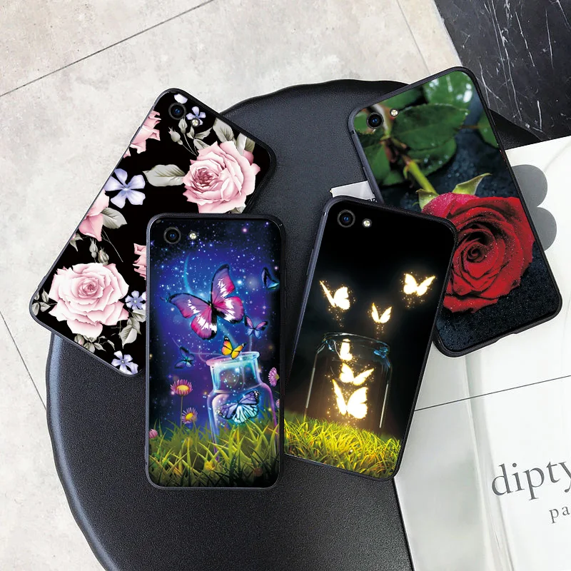 ДЛЯ Vivo Y83 Y81S чехол силиконовый мягкий черный ТПУ для Coque Y81 VivoY81 ЧЕХОЛ 1808 с рисунком